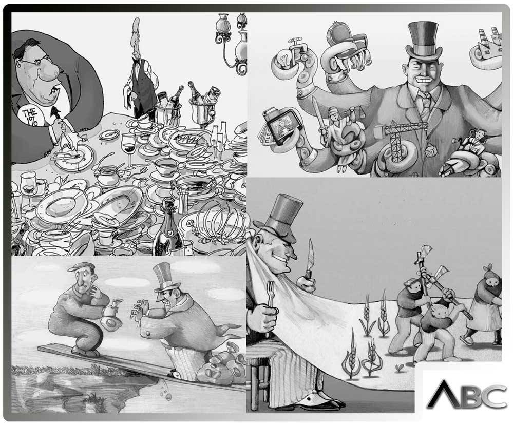 caricaturas de capitalismo